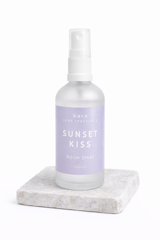 Ariana Grande Cloud perfume. bare home fragrance sunset kiss room spray