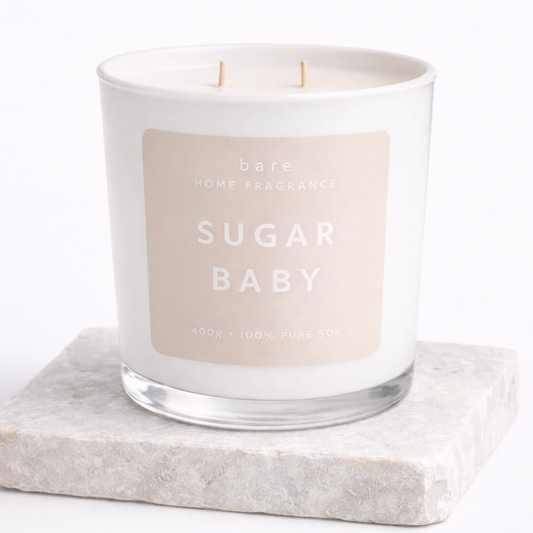 Kayali vanilla 28 perfume, bare home fragrance sugar baby candle
