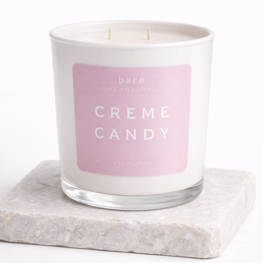 Kayali Vanilla rock candy bare home fragrance creme candy candle